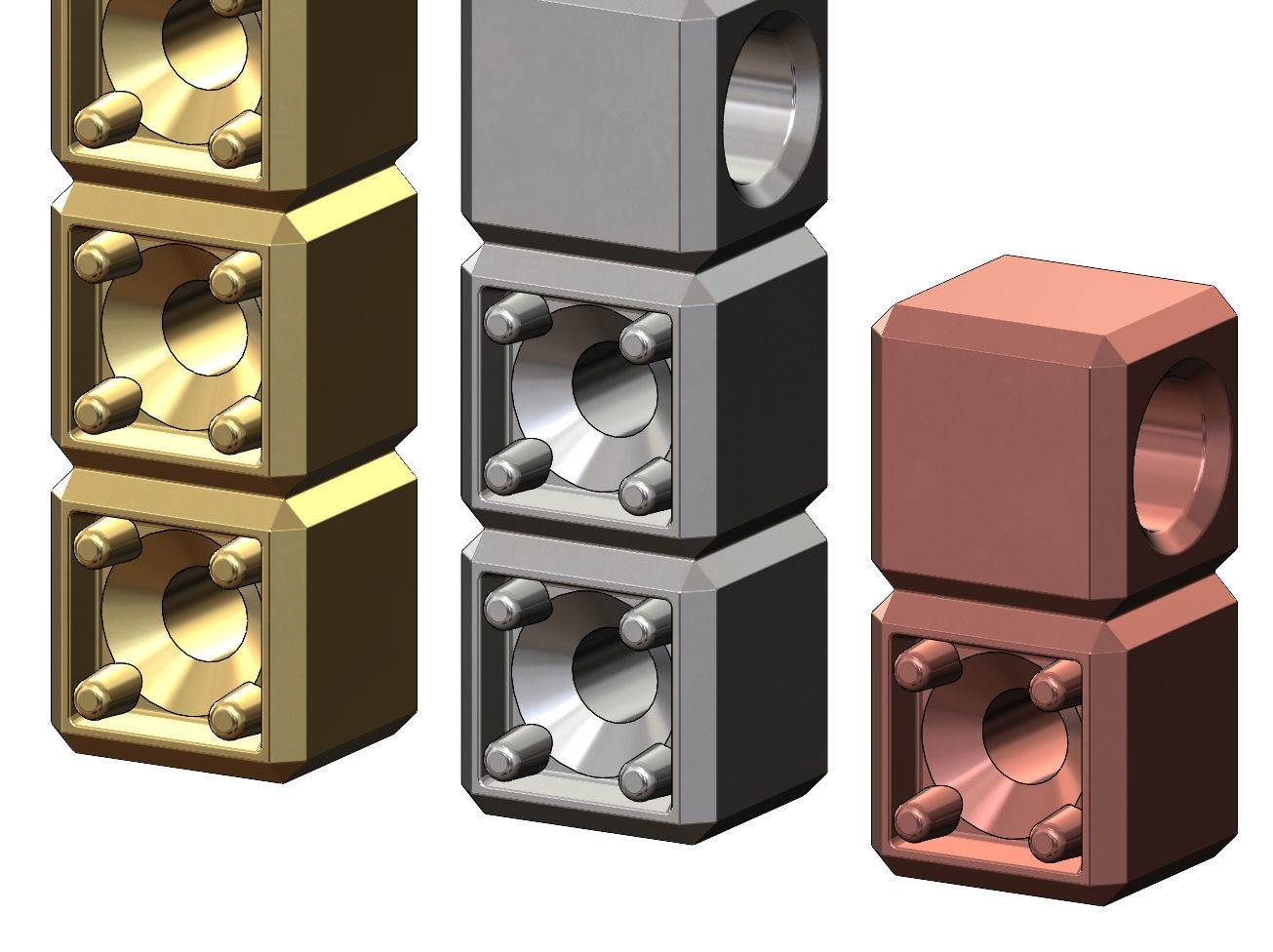 Cube bar pendant and charm 3D print model_11