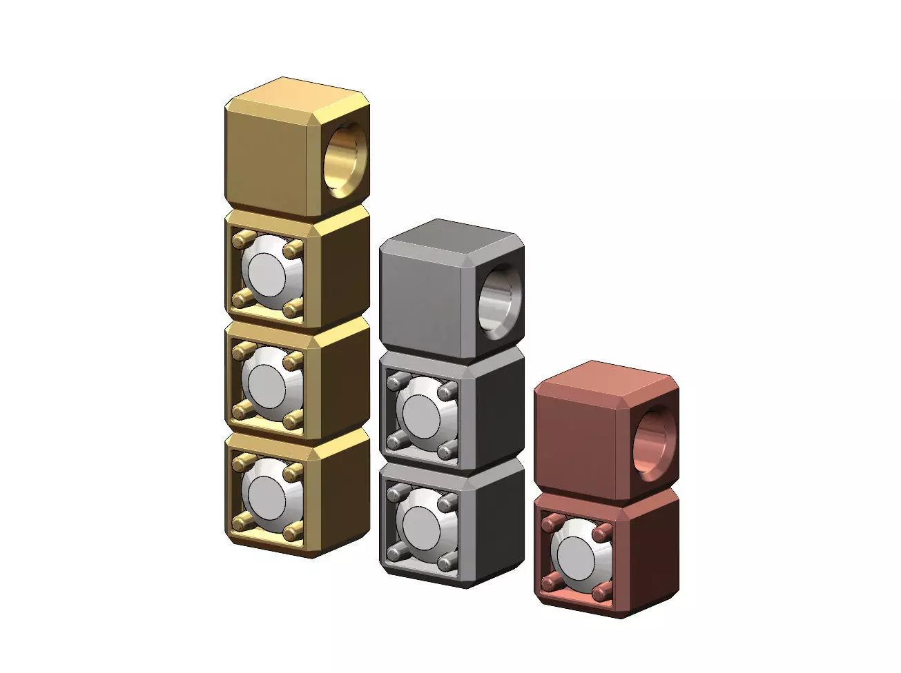 Cube bar pendant and charm 3D print model_0