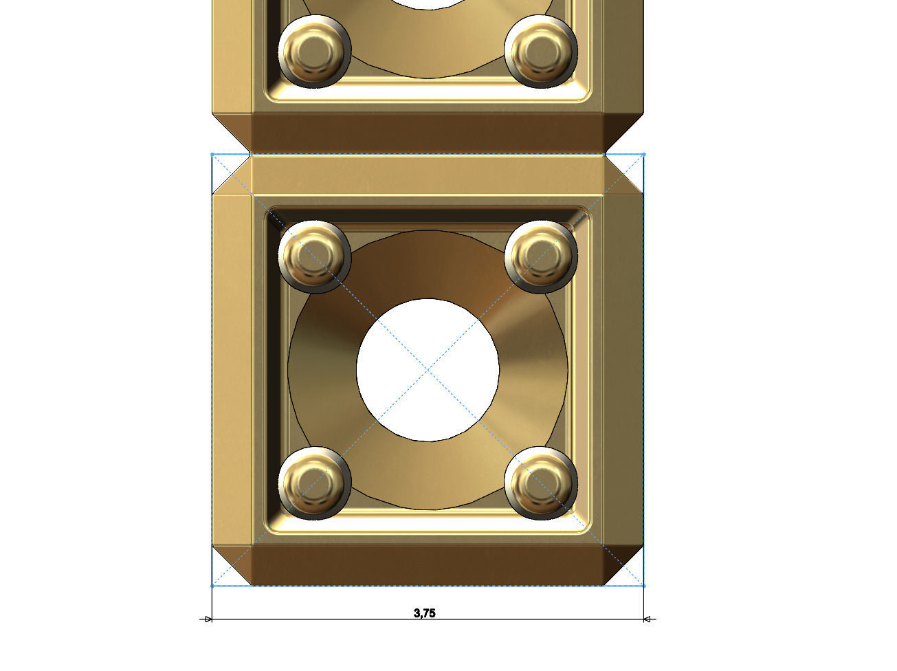 Cube bar pendant and charm 3D print model_6