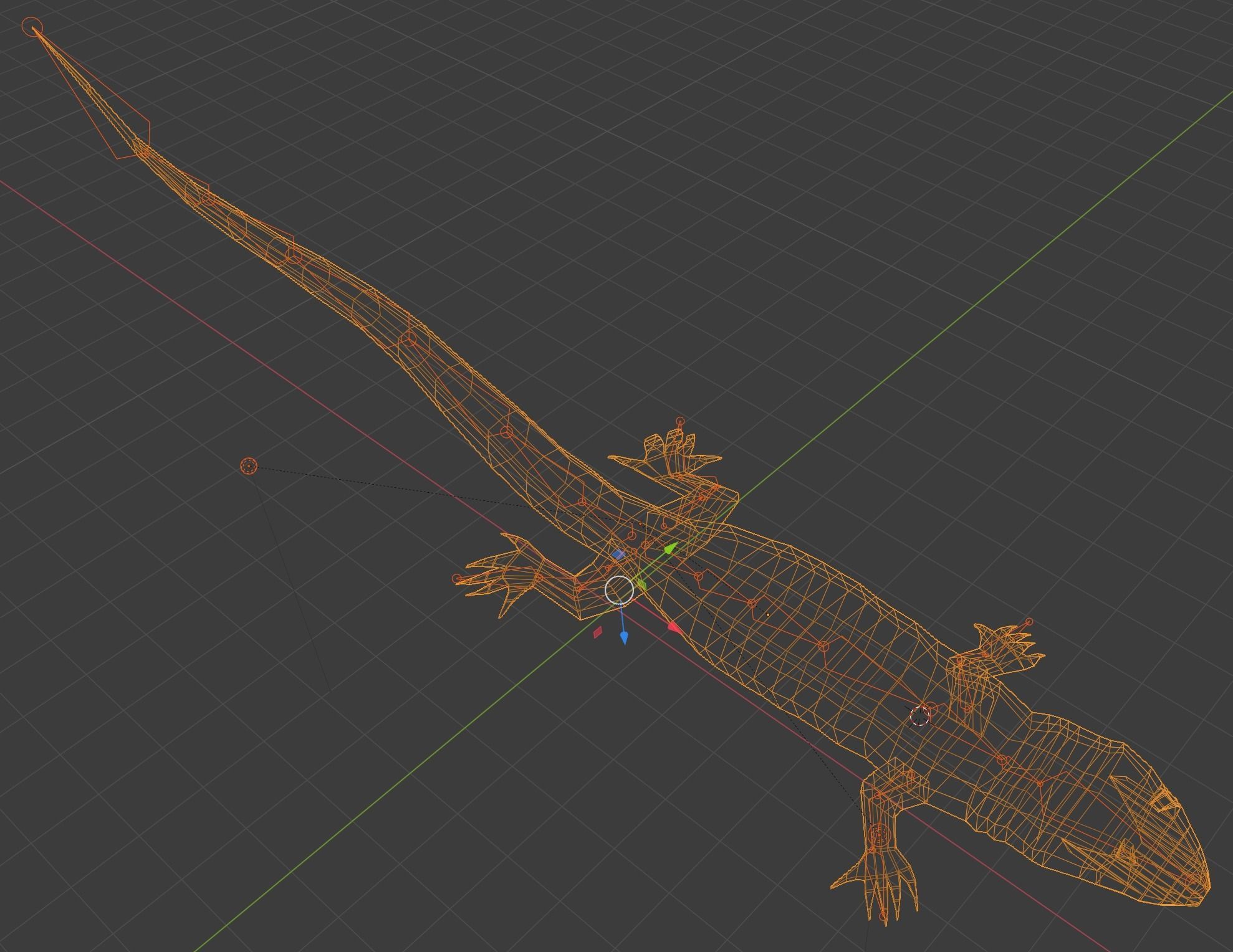 Agama Lizard Low-poly 3D model_2