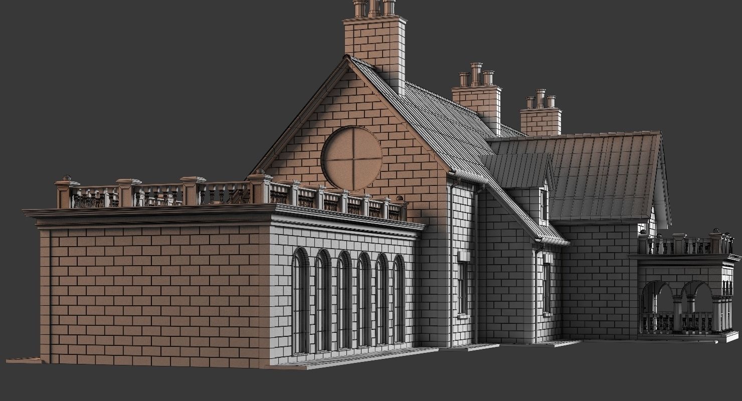 Mansion 01 3D model_11