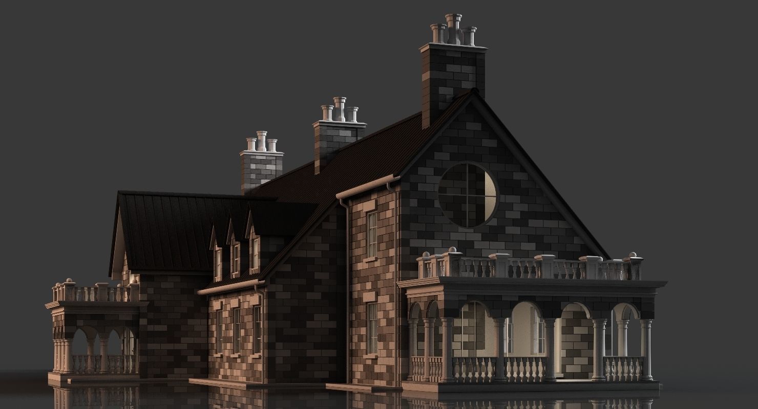 Mansion 01 3D model_6