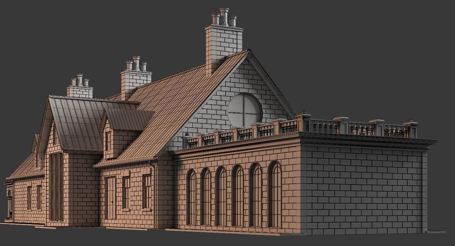Mansion 01 3D model_12