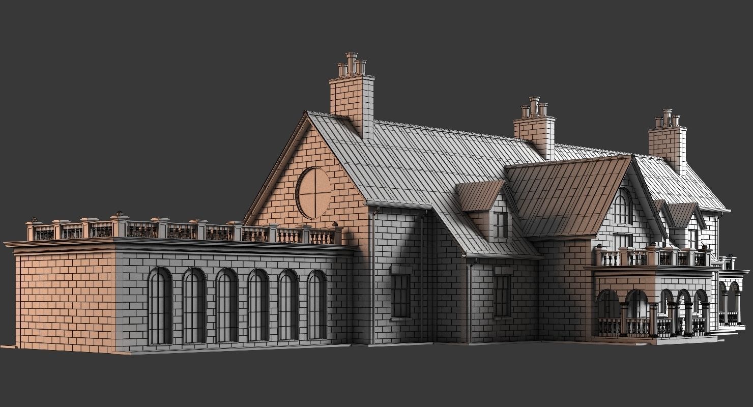 Mansion 01 3D model_10