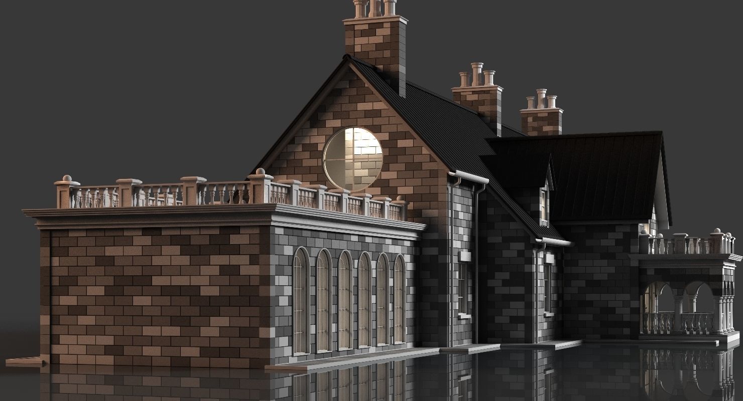 Mansion 01 3D model_3