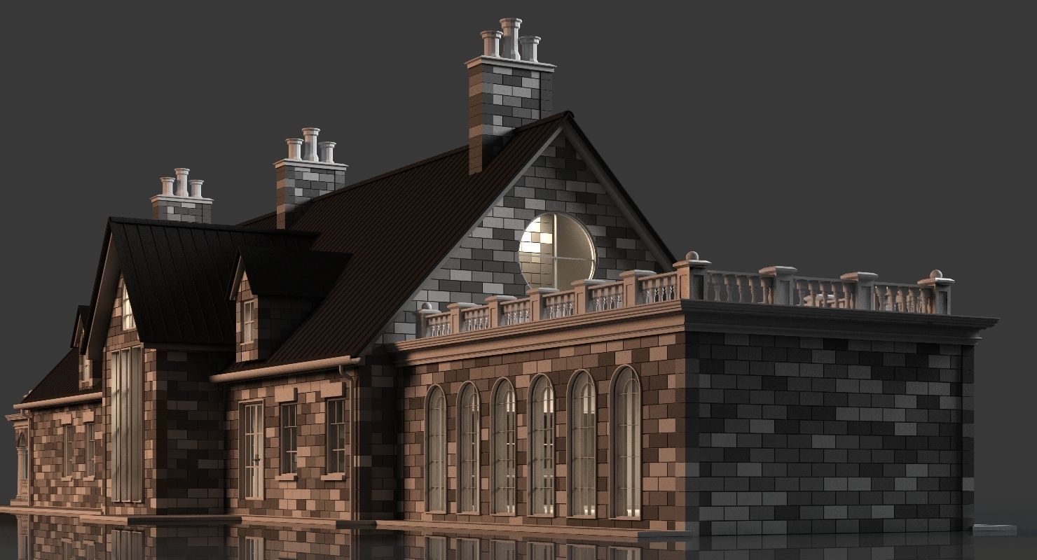 Mansion 01 3D model_4