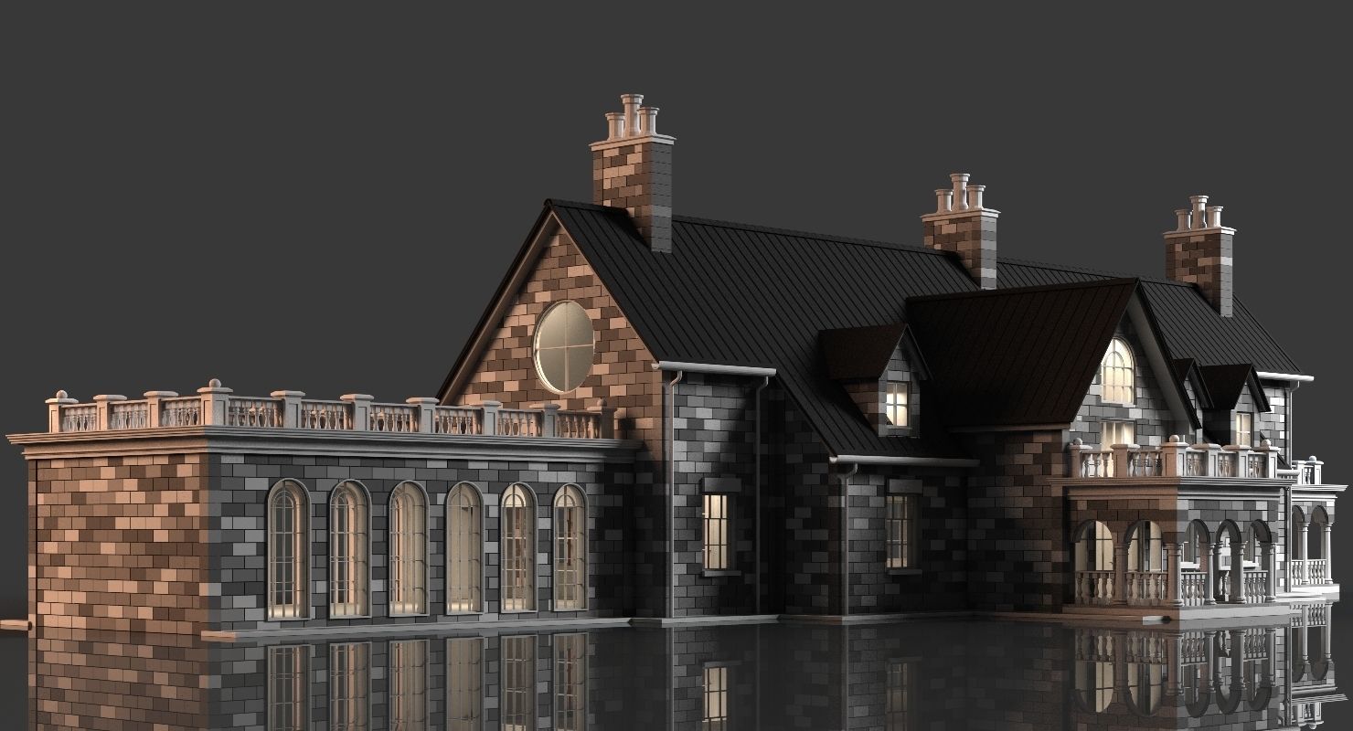Mansion 01 3D model_1