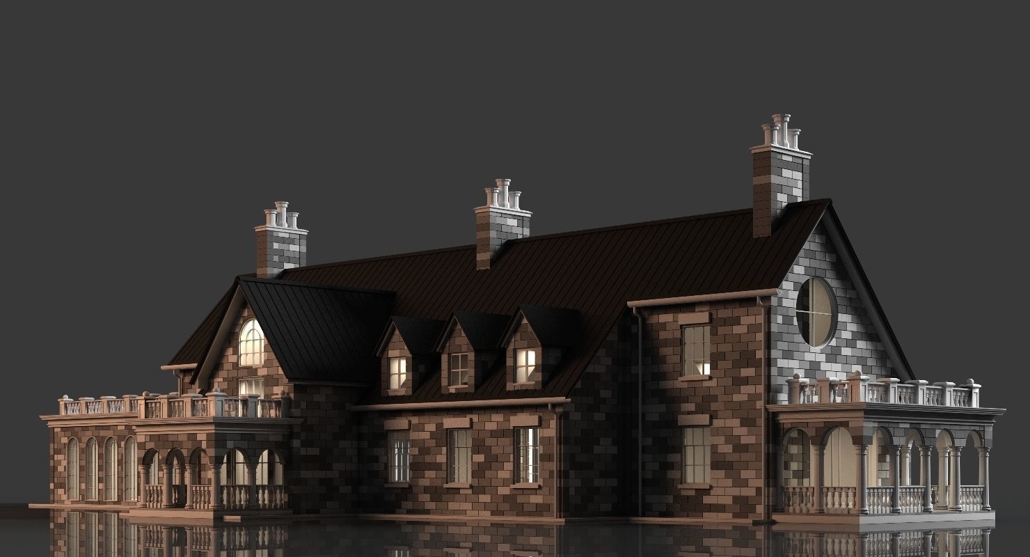 Mansion 01 3D model_7