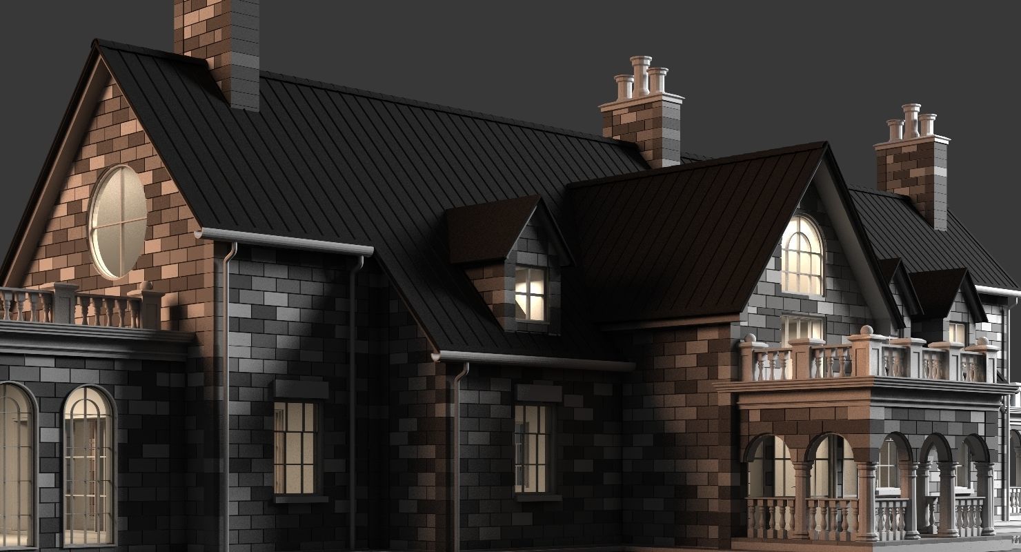 Mansion 01 3D model_2