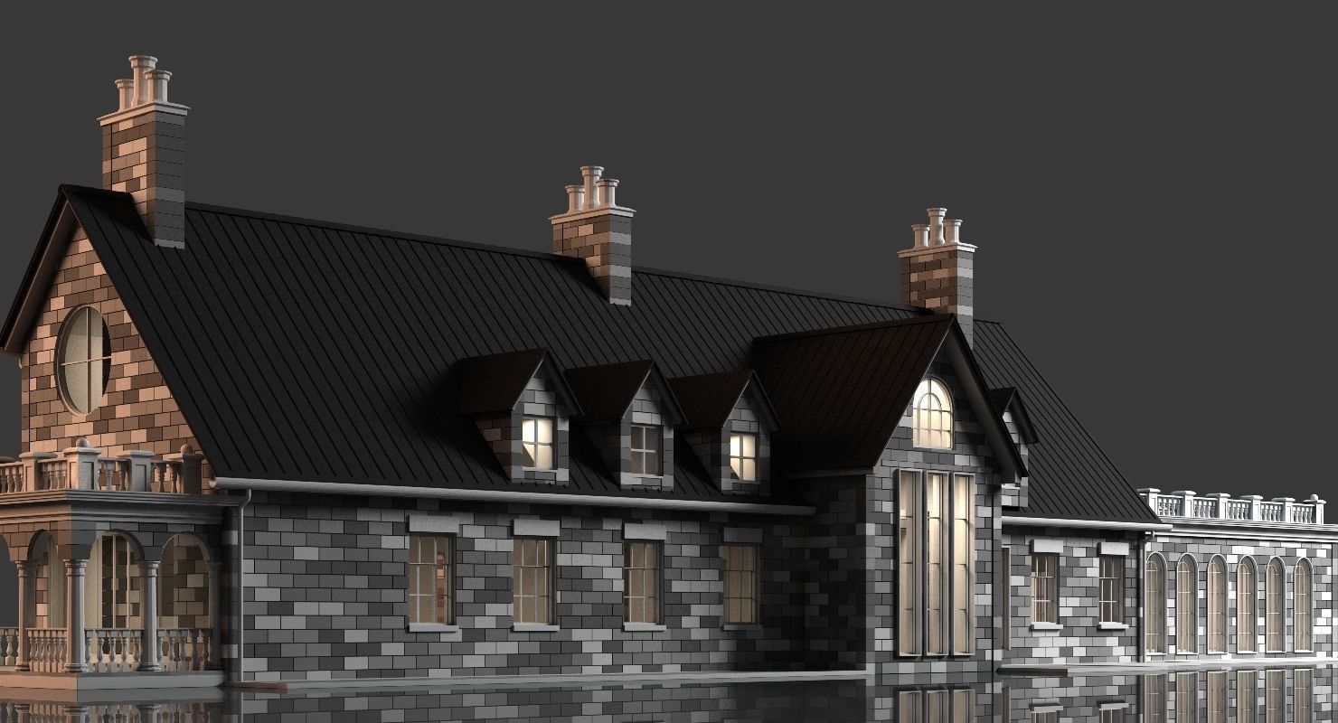 Mansion 01 3D model_5