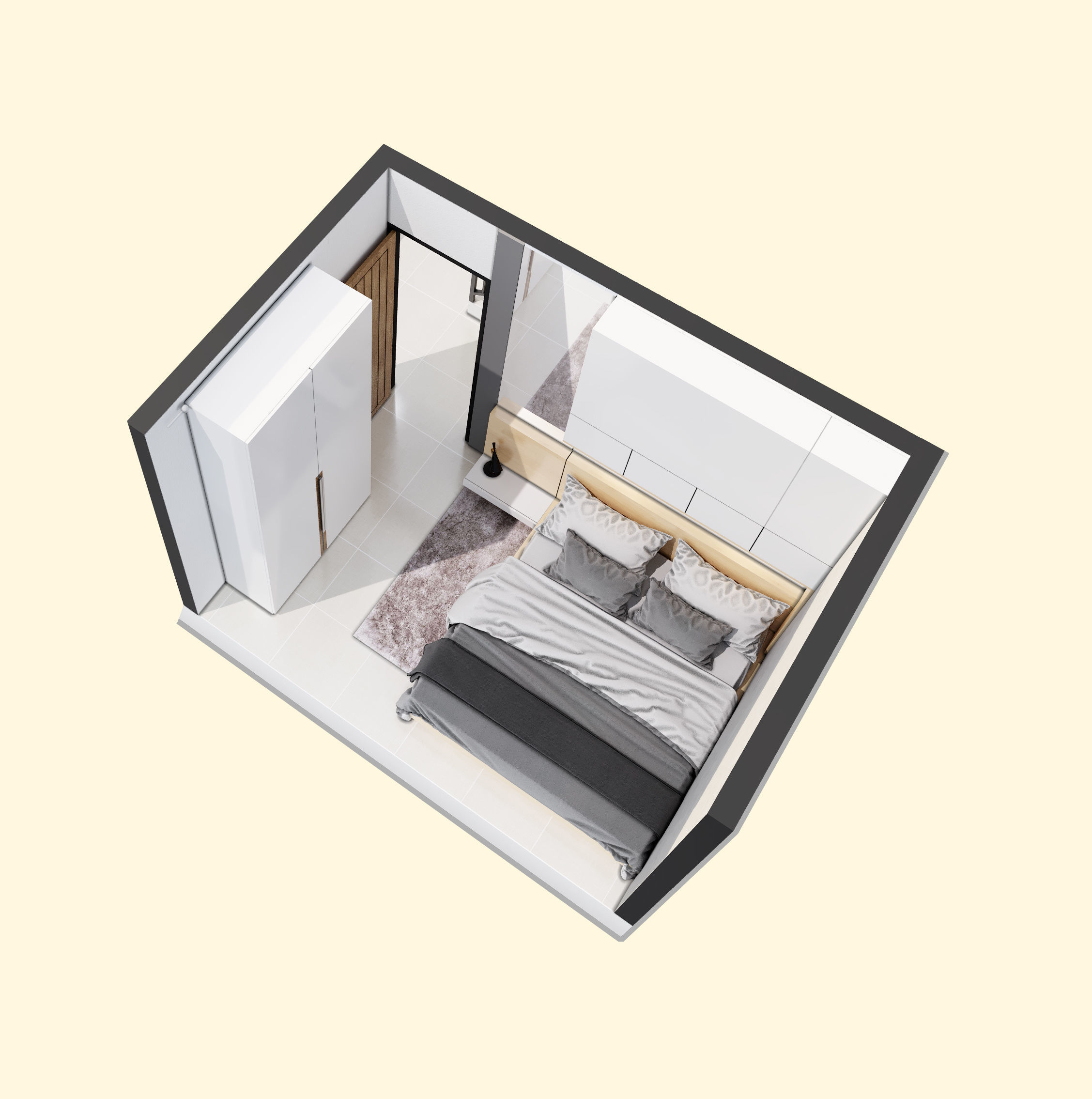 VISUALWORKS - VRAY FOR SKETCHUP BEDROOM SCENE 3D model_4