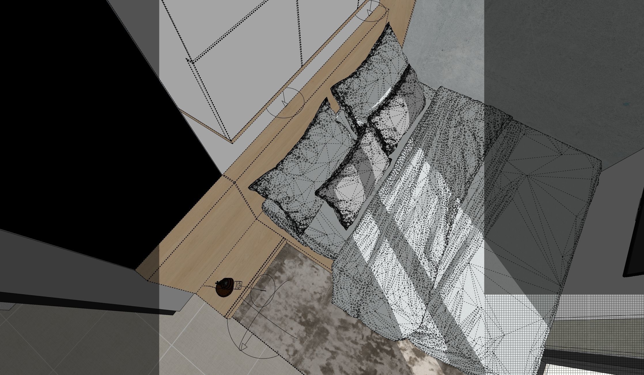 VISUALWORKS - VRAY FOR SKETCHUP BEDROOM SCENE 3D model_5