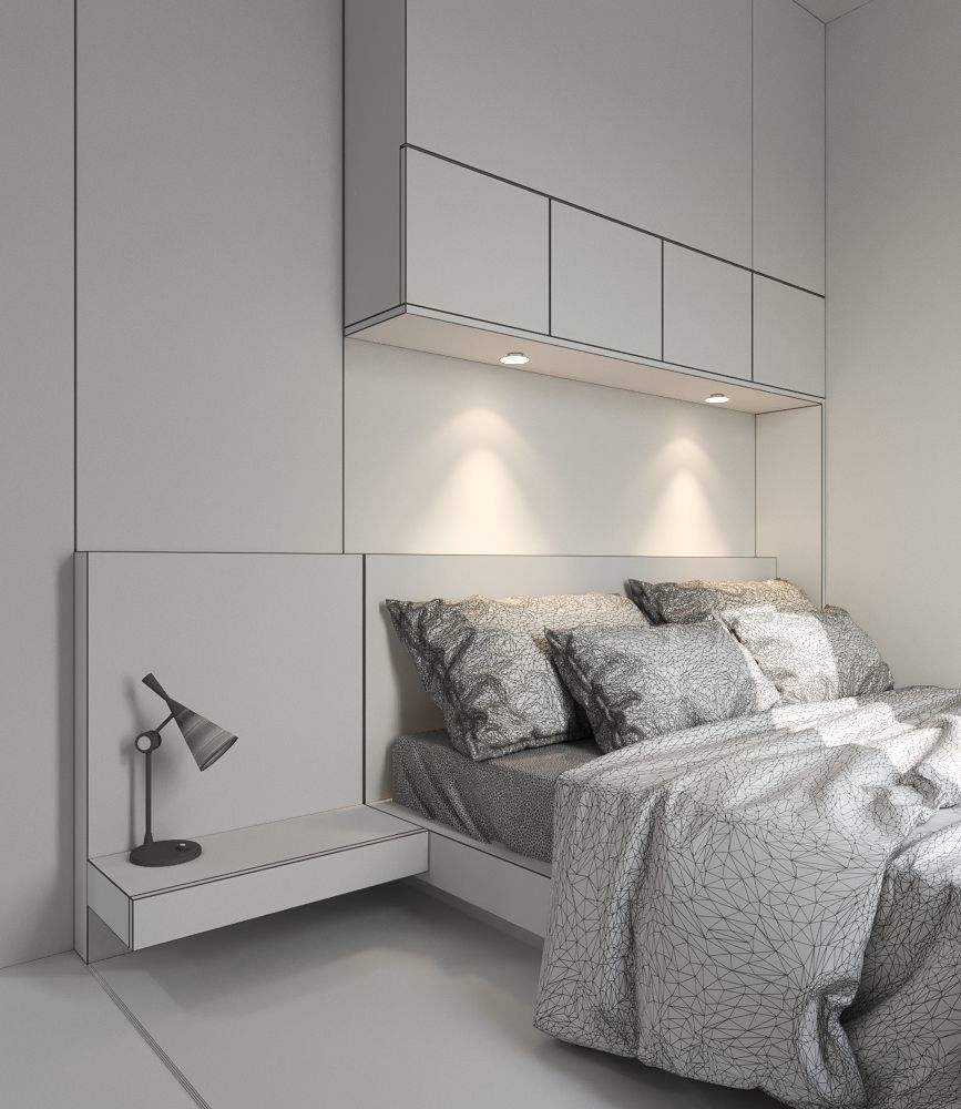VISUALWORKS - VRAY FOR SKETCHUP BEDROOM SCENE 3D model_8