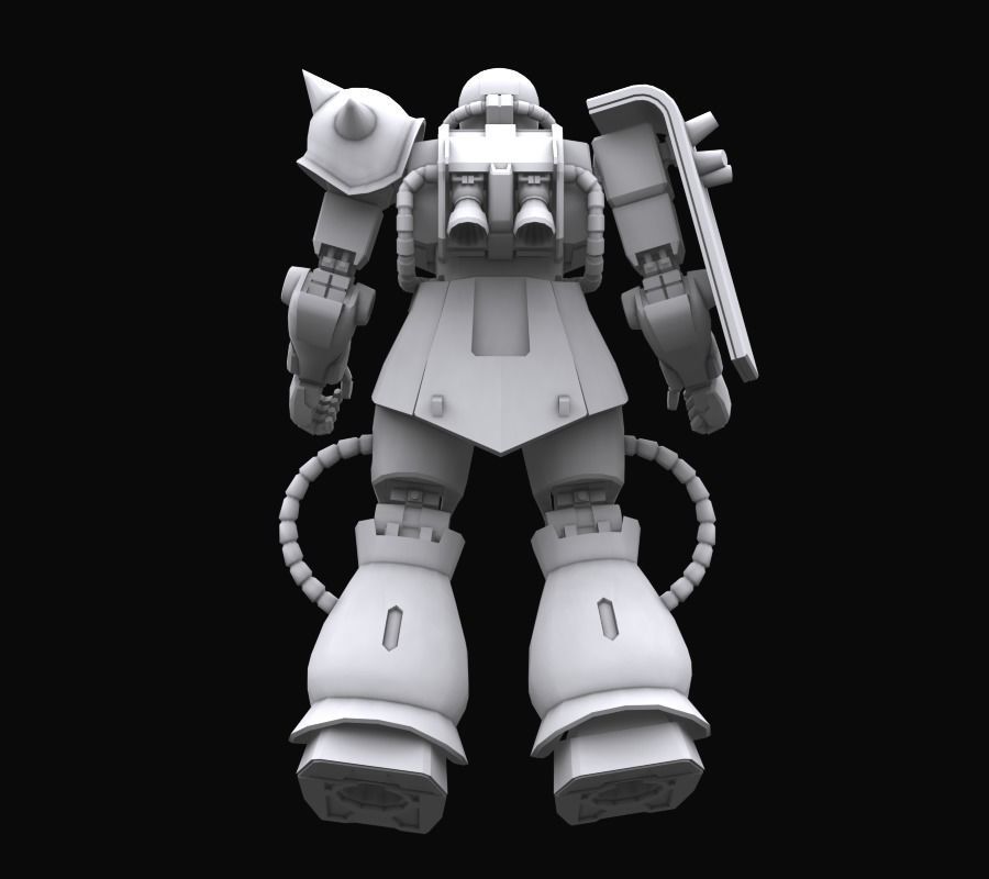 Gundam mobile suit MS06J model 3D model_5