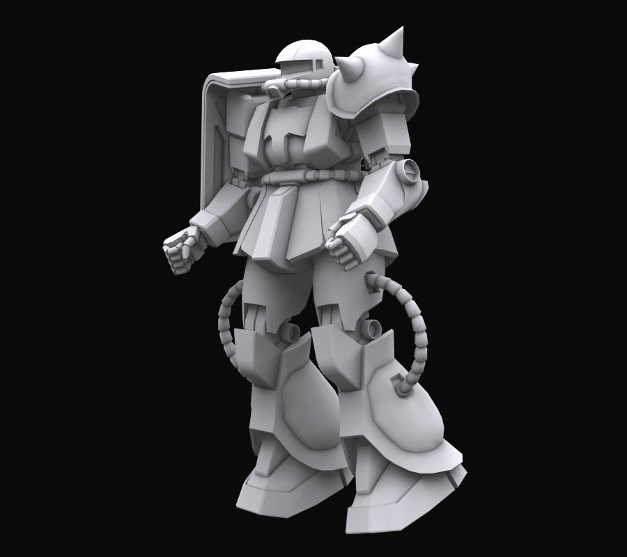 Gundam mobile suit MS06J model 3D model_2