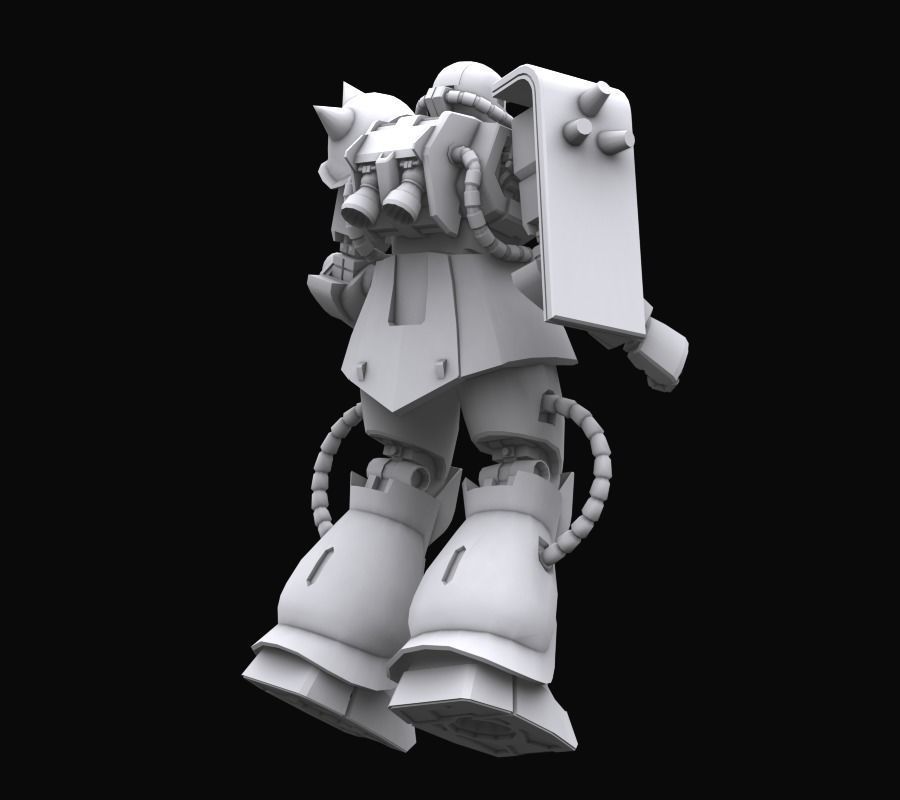 Gundam mobile suit MS06J model 3D model_6