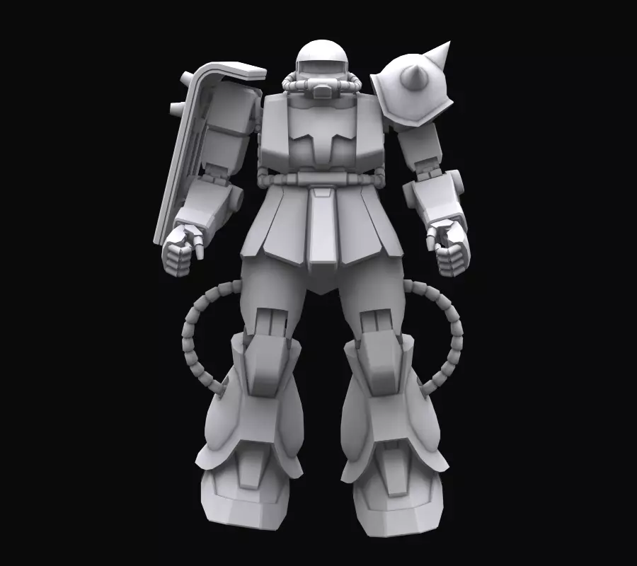 Gundam mobile suit MS06J model 3D model_0