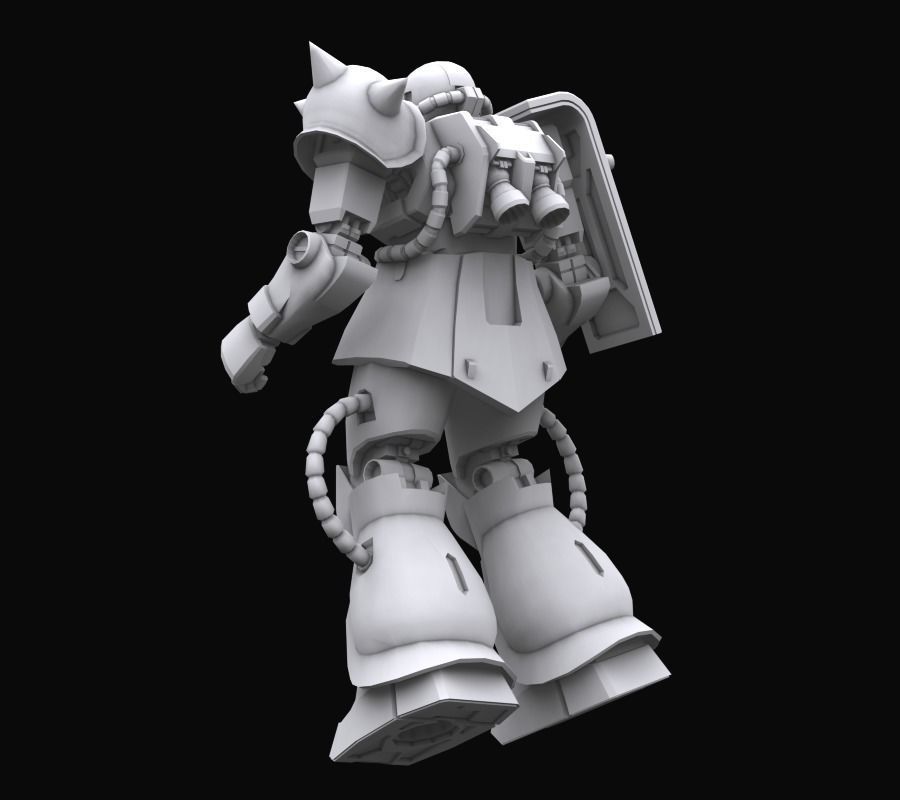 Gundam mobile suit MS06J model 3D model_4