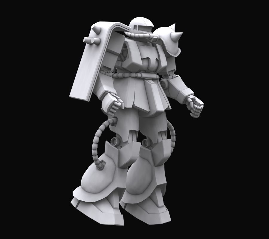 Gundam mobile suit MS06J model 3D model_8