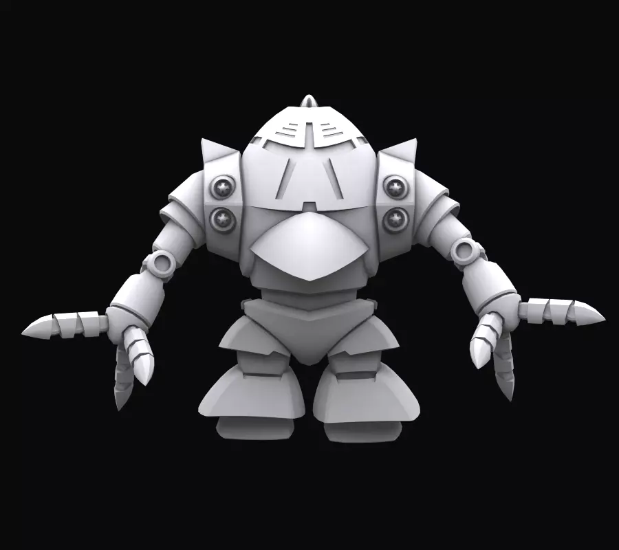 Gundam mobile suit MSM10 model 3D model