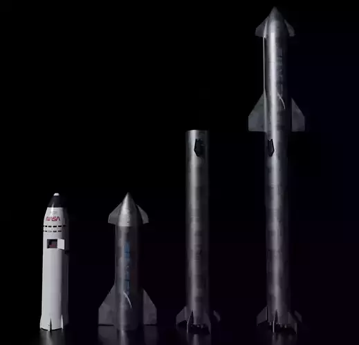 Starship Superheavy Model 3D model