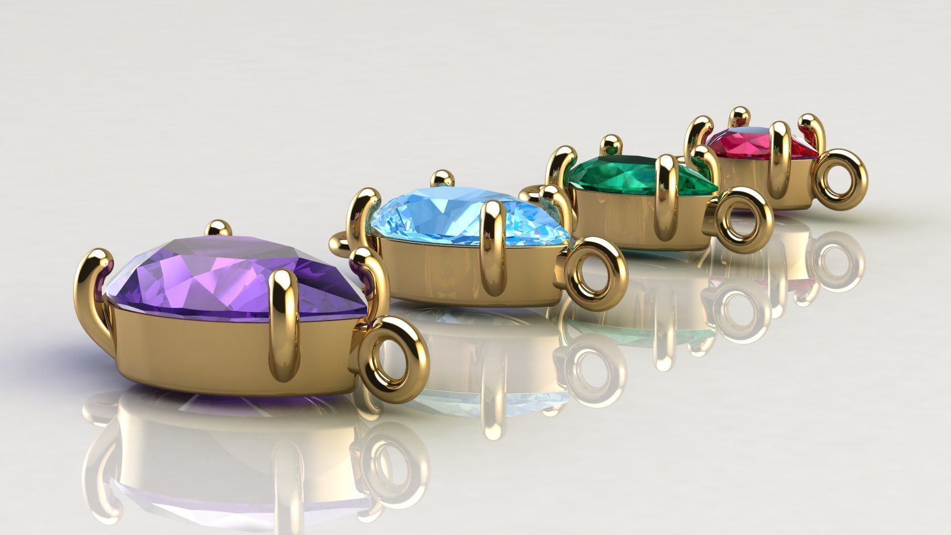 Jewelry Gems Stone Sets 3D Model Collection_19