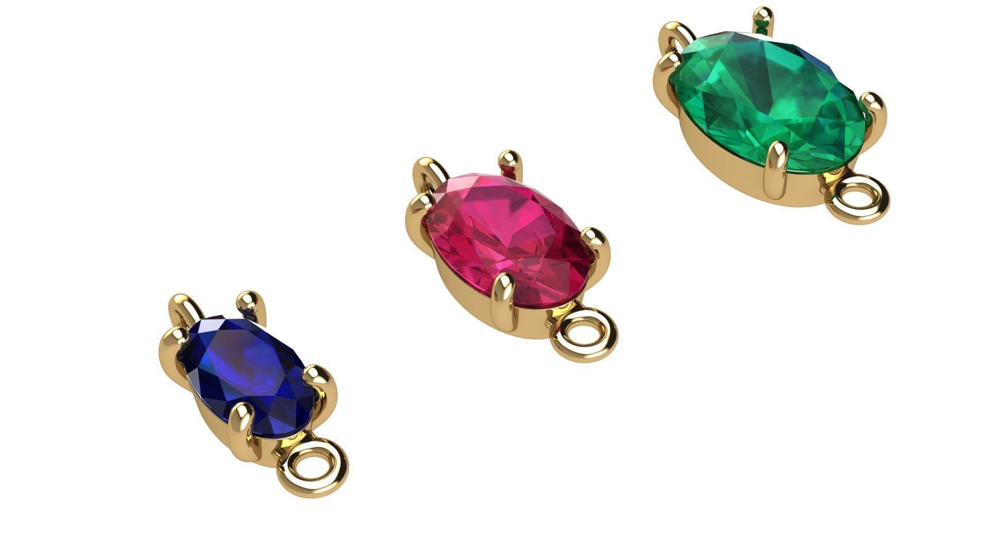 Jewelry Gems Stone Sets 3D Model Collection_5