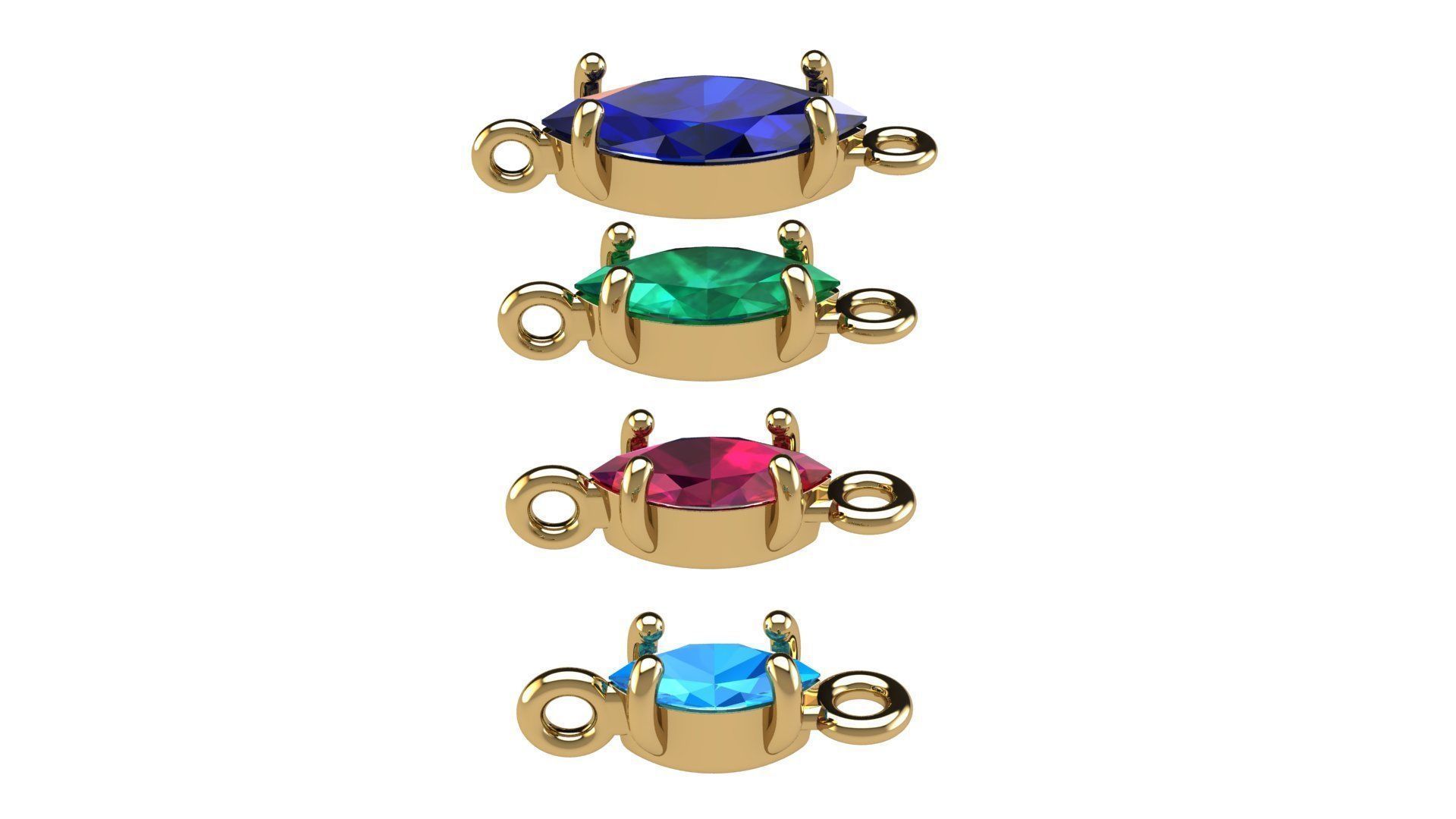 Jewelry Gems Stone Sets 3D Model Collection_26