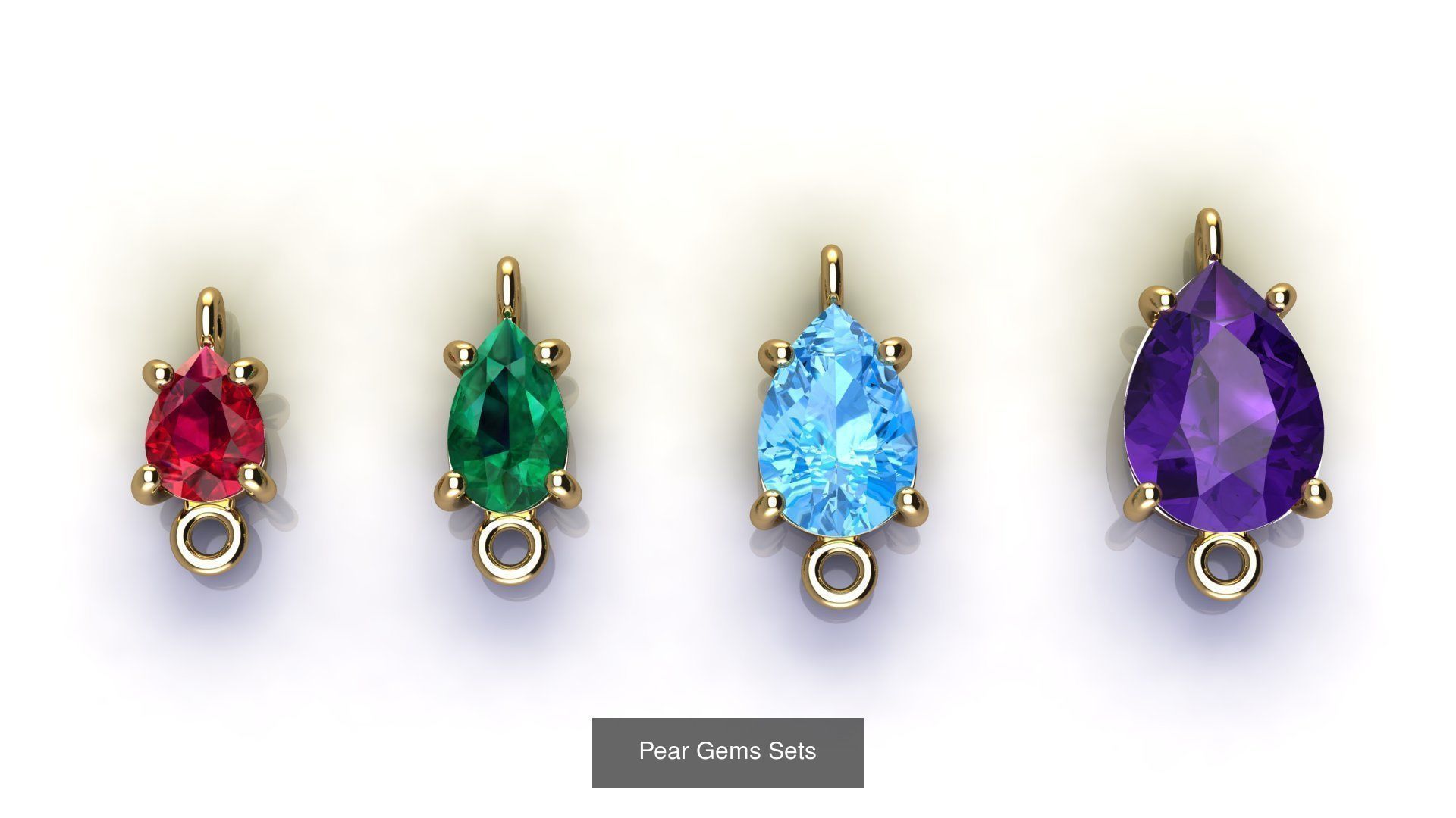 Jewelry Gems Stone Sets 3D Model Collection_1