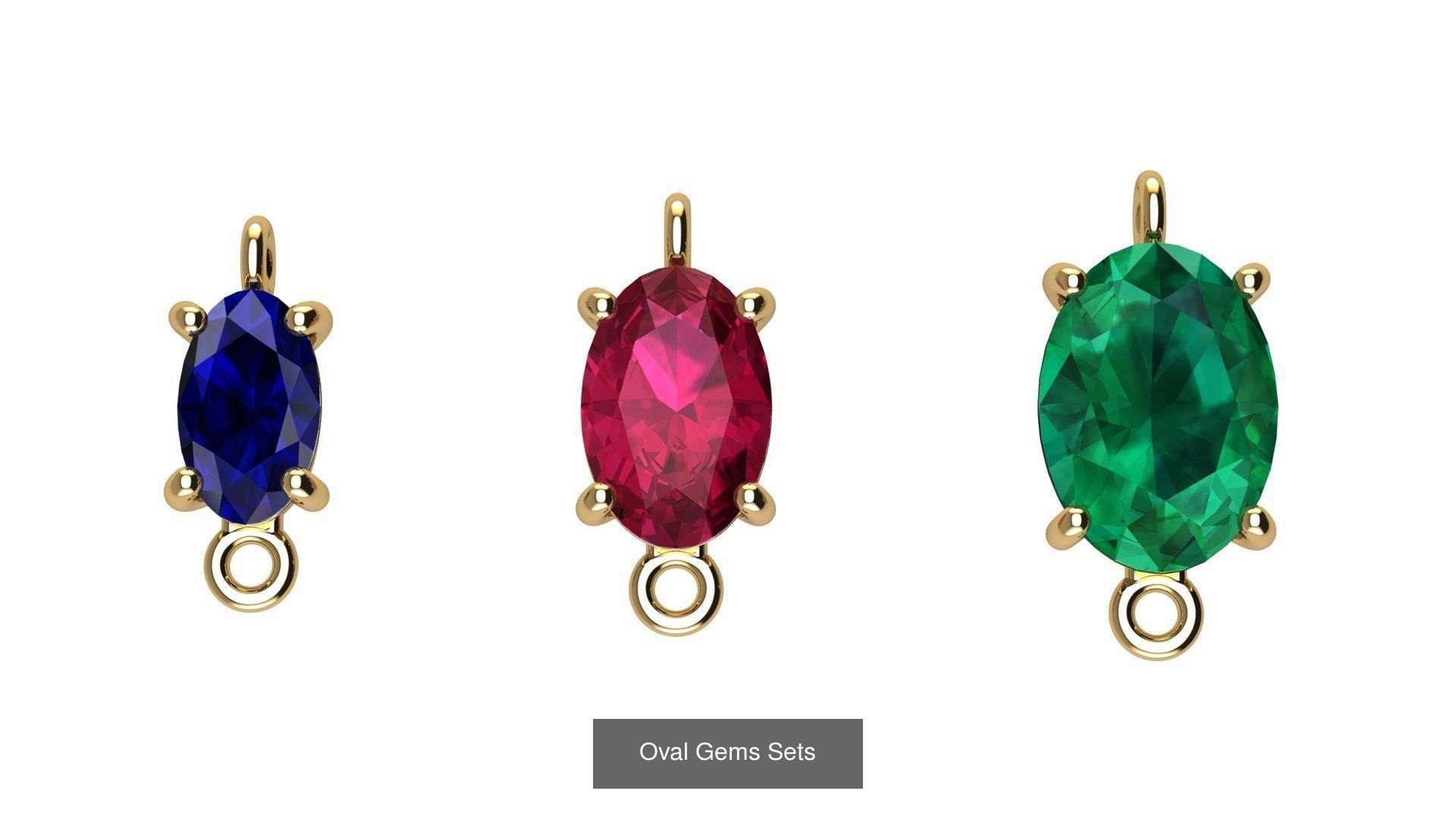 Jewelry Gems Stone Sets 3D Model Collection_4