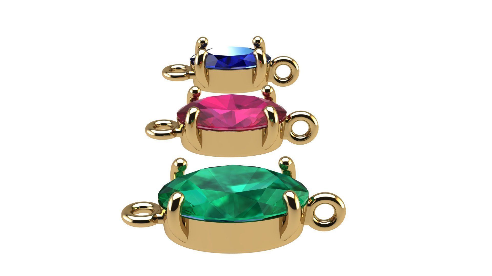 Jewelry Gems Stone Sets 3D Model Collection_12