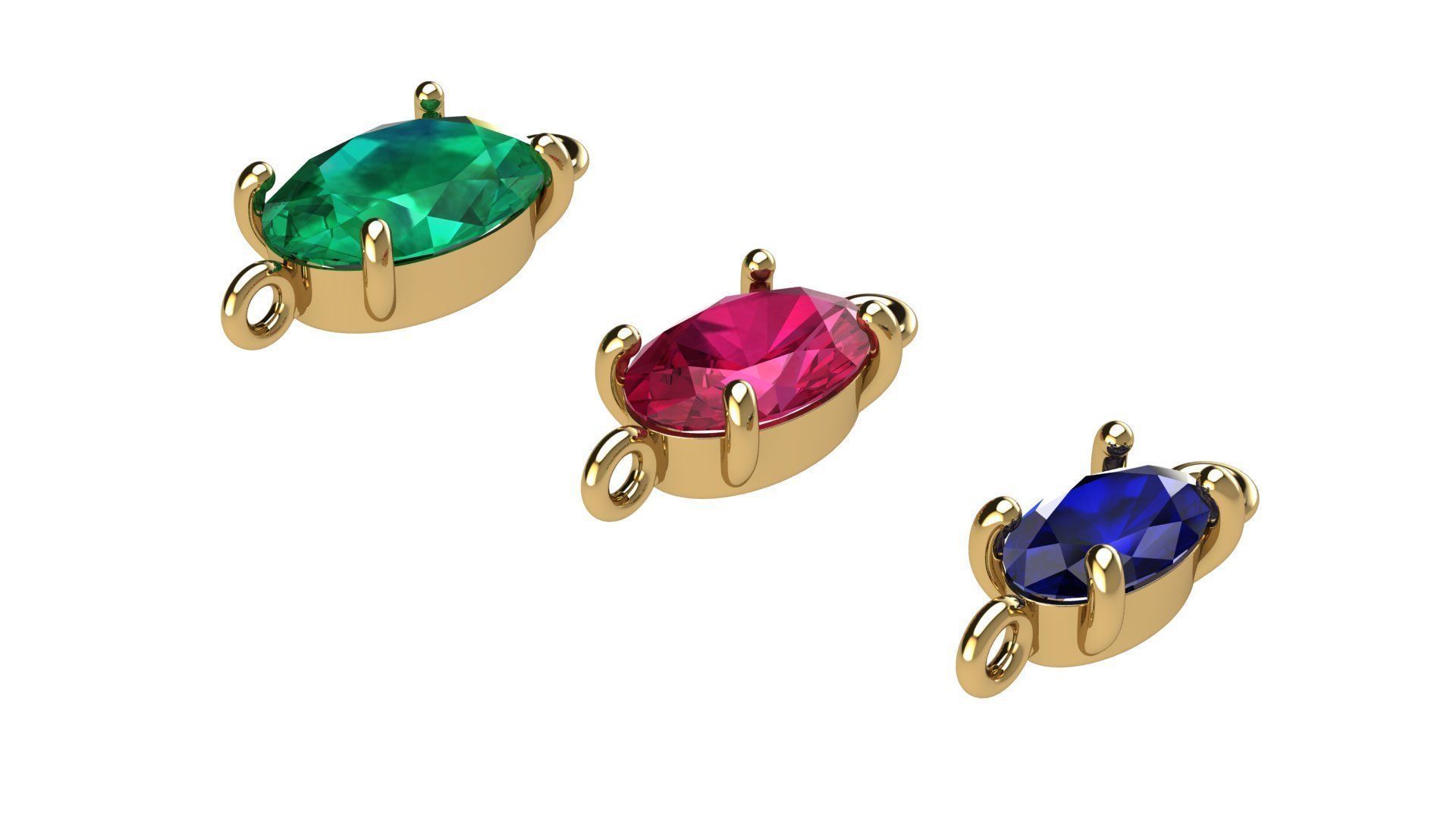 Jewelry Gems Stone Sets 3D Model Collection_11
