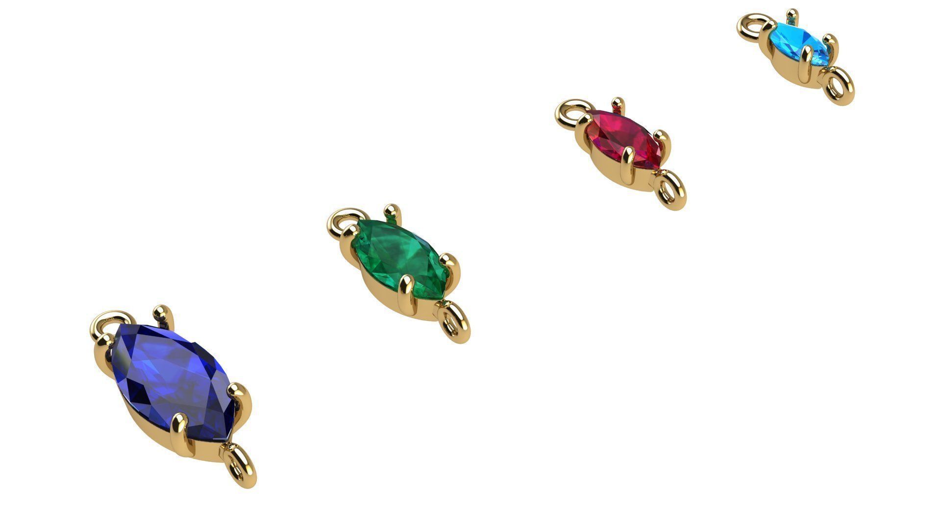 Jewelry Gems Stone Sets 3D Model Collection_28
