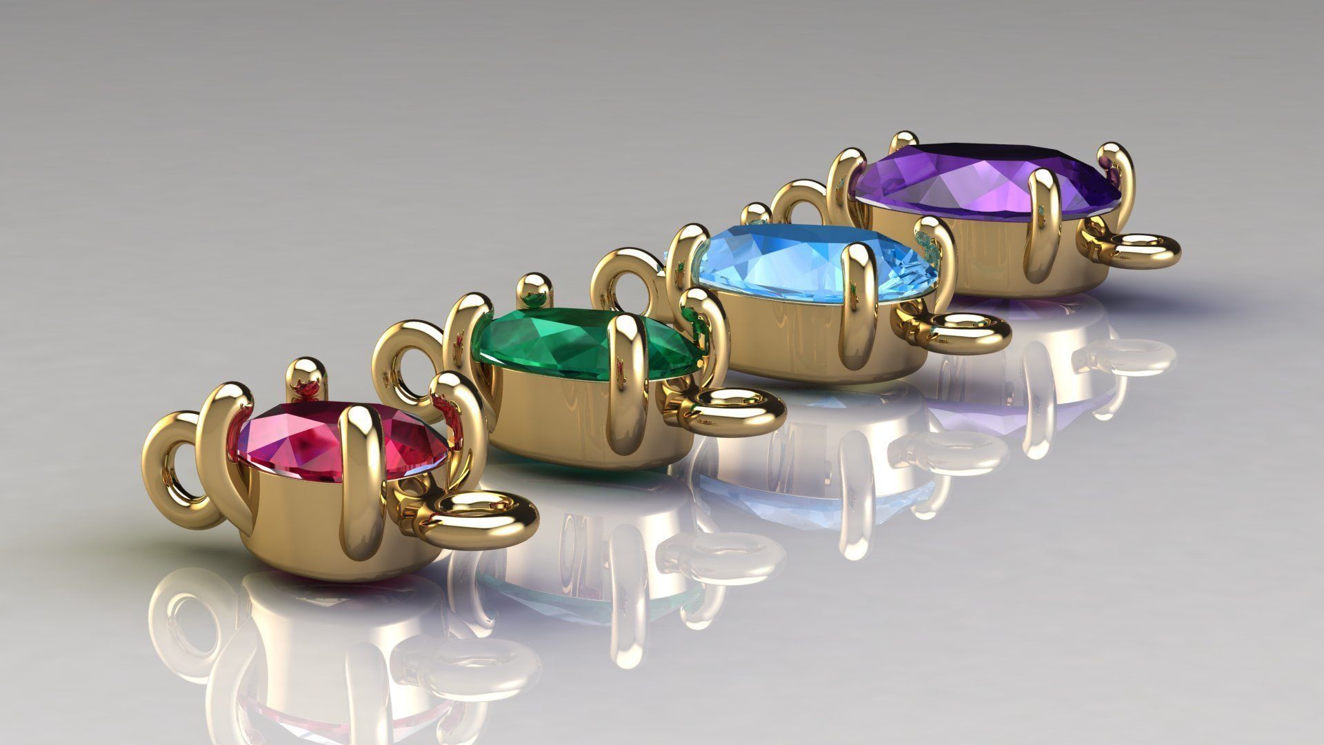 Jewelry Gems Stone Sets 3D Model Collection_17