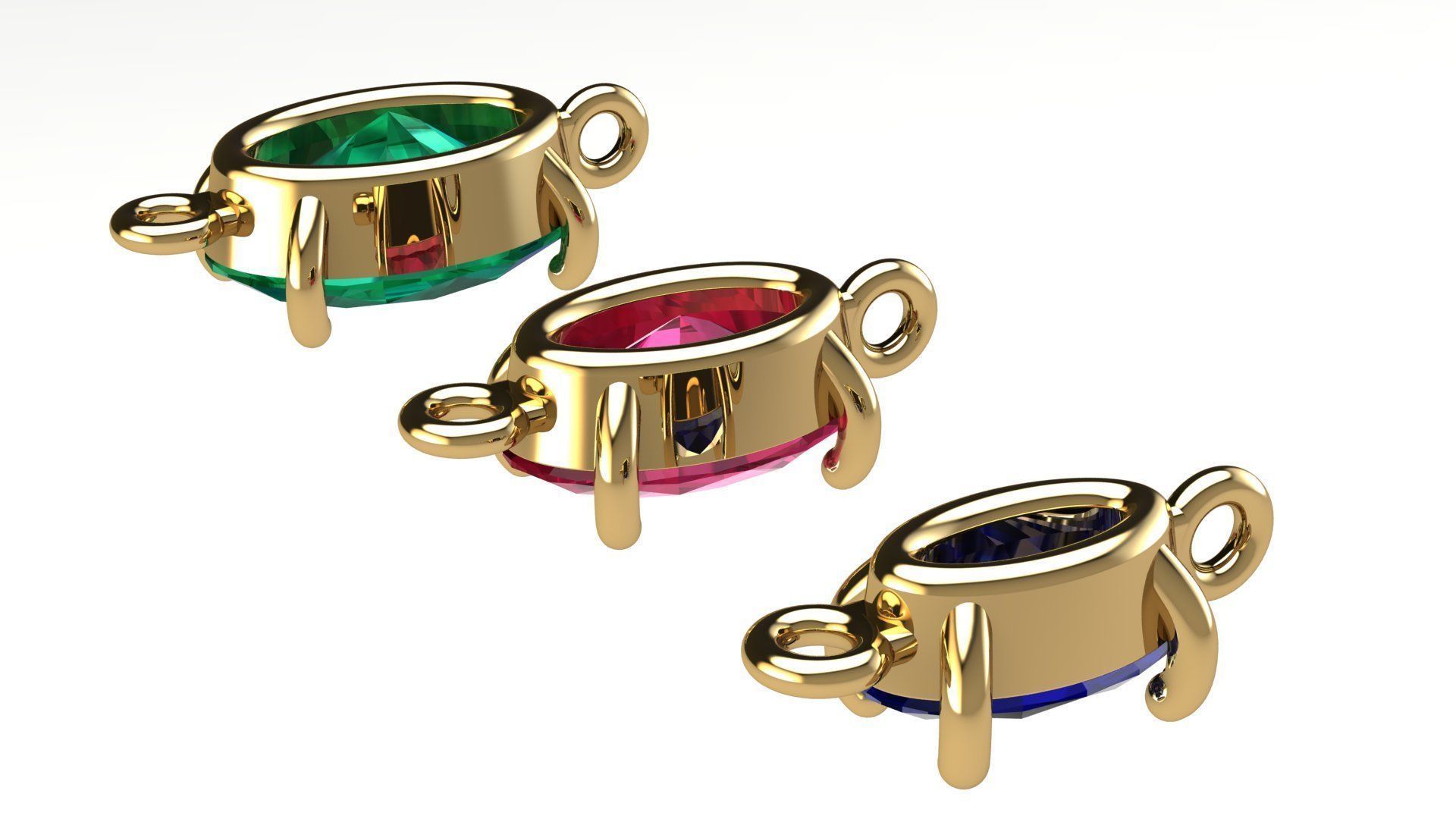 Jewelry Gems Stone Sets 3D Model Collection_9