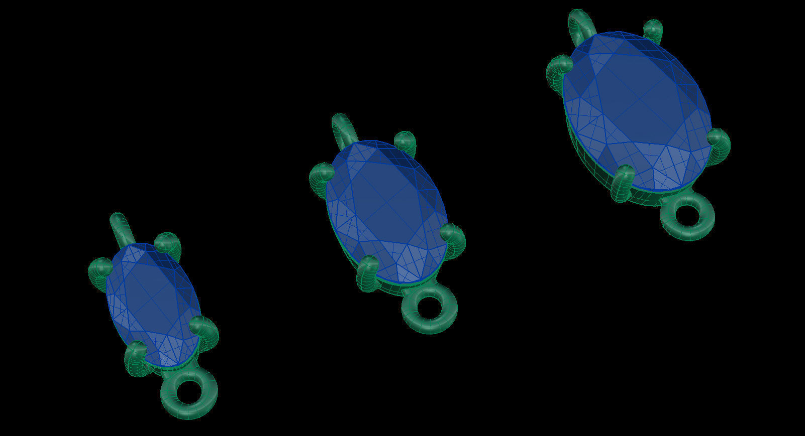 Jewelry Gems Stone Sets 3D Model Collection_10