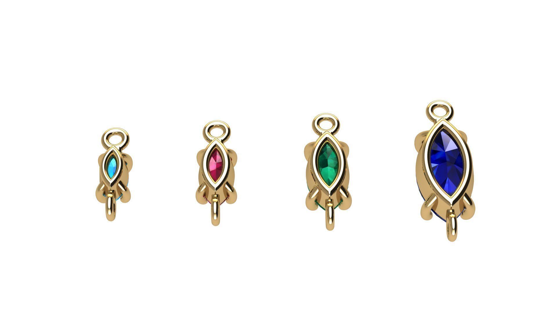 Jewelry Gems Stone Sets 3D Model Collection_29