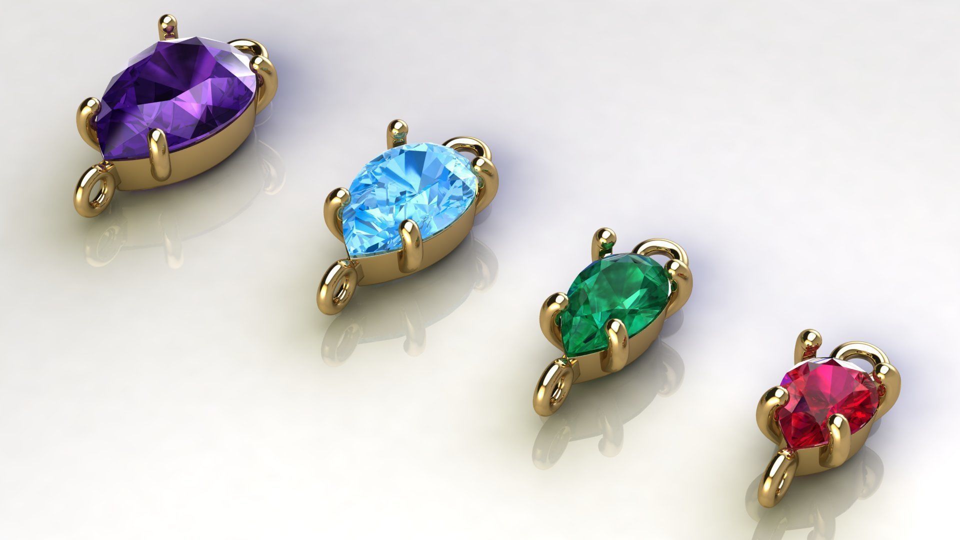 Jewelry Gems Stone Sets 3D Model Collection_15