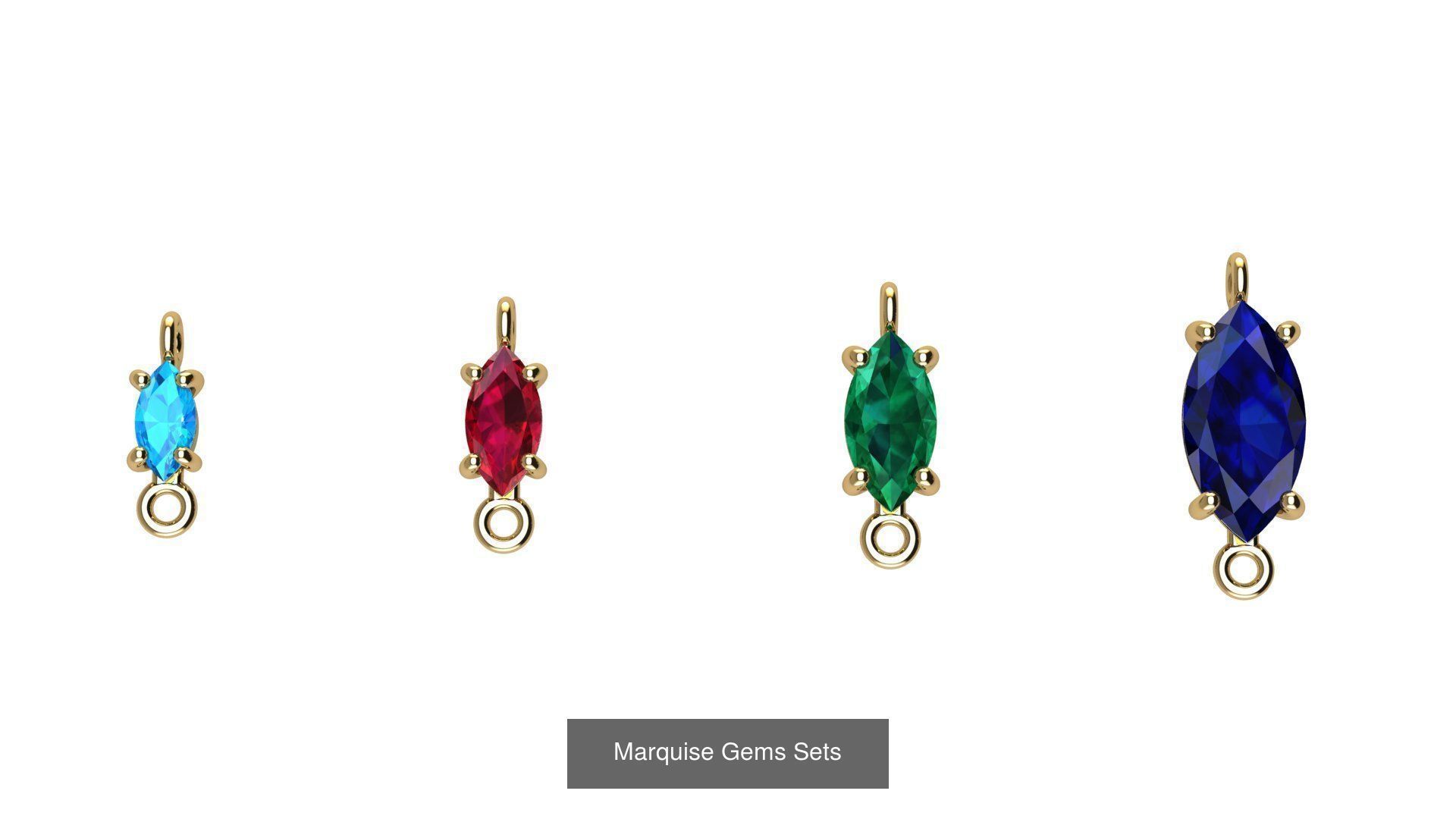 Jewelry Gems Stone Sets 3D Model Collection_3