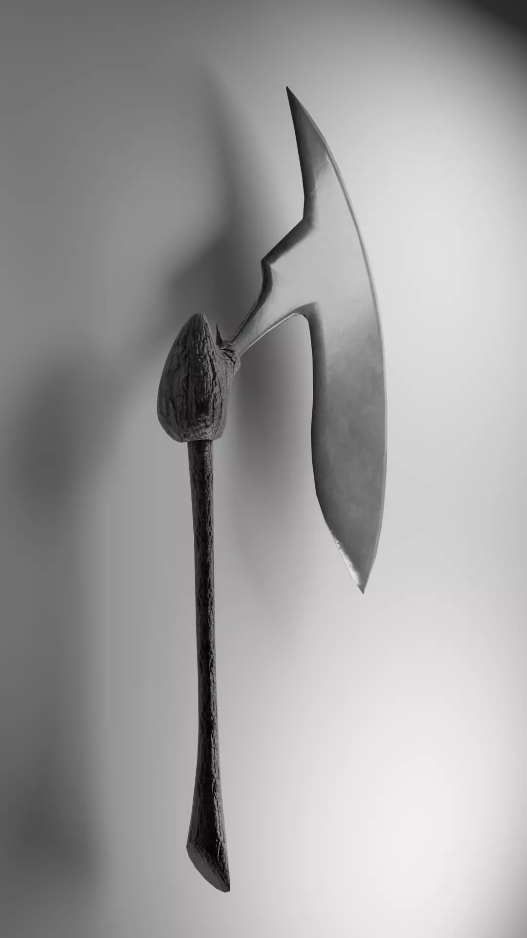 Scythe Weapon Low-poly 3D model_0