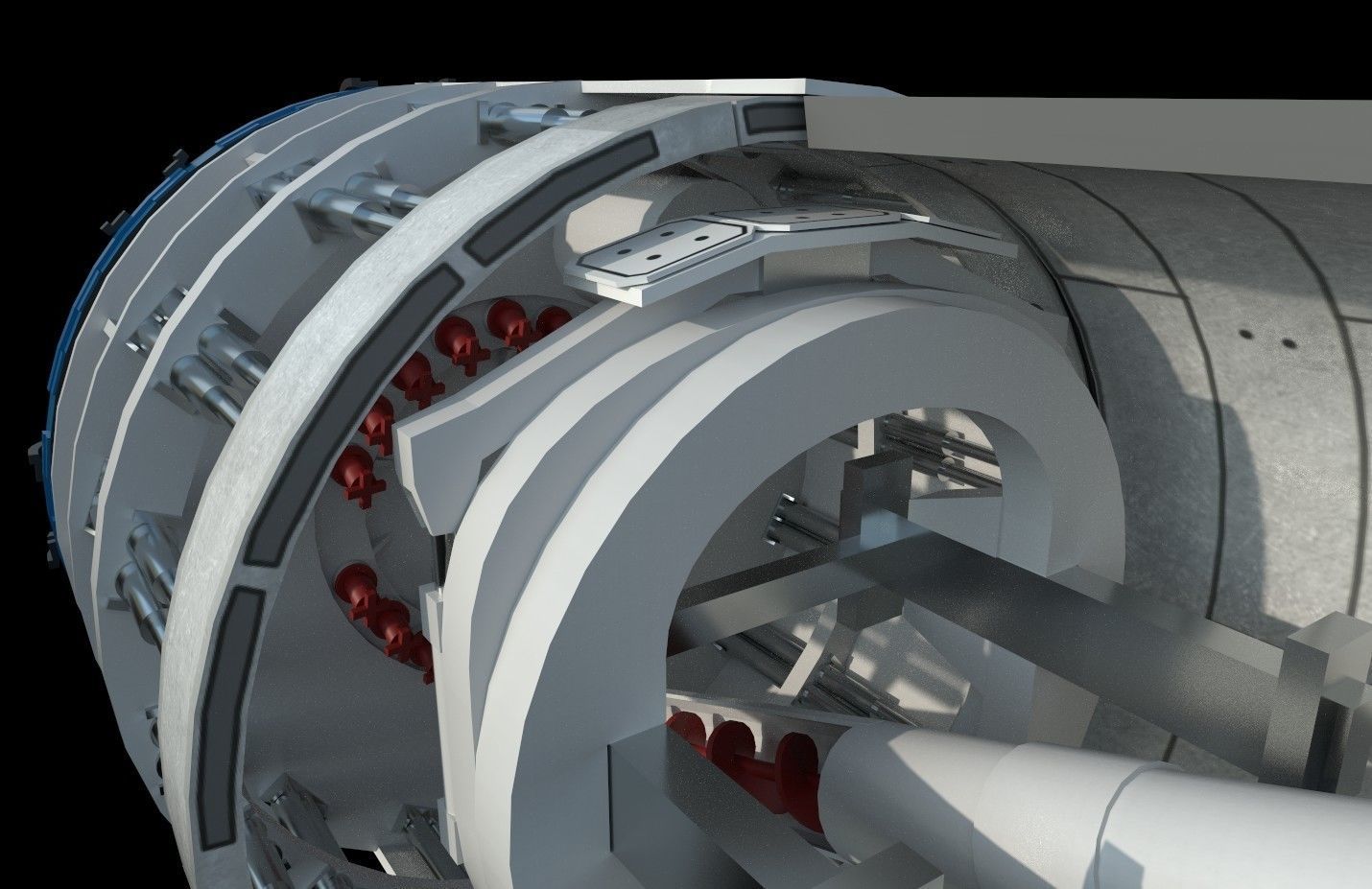 Tunnel Boring Machine Low-poly 3D model_4