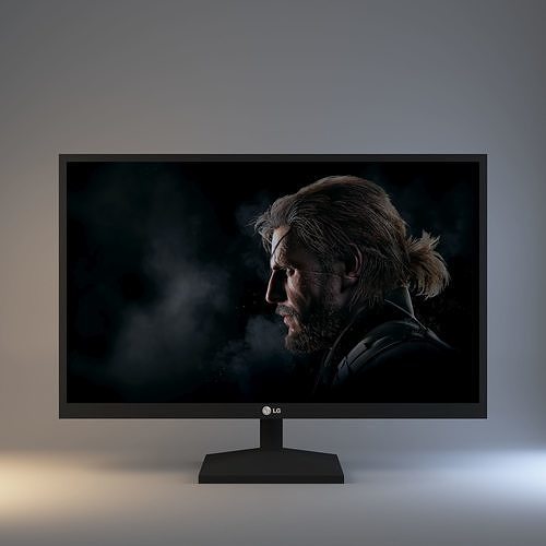 MONITOR LG 24 Inches Low-poly 3D model