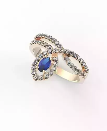 ring with many gems