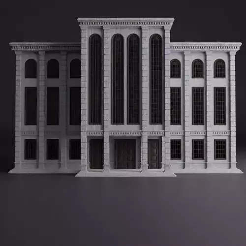 CLASSIC OLD EUROPEAN BUILDING 02 Low-poly 3D model