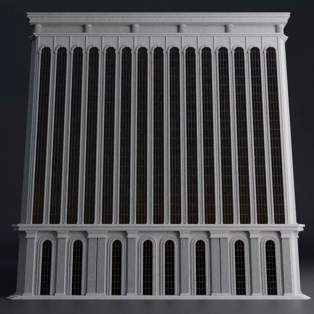 CLASSIC OLD EUROPEAN BUILDING 06 Low-poly 3D model_0