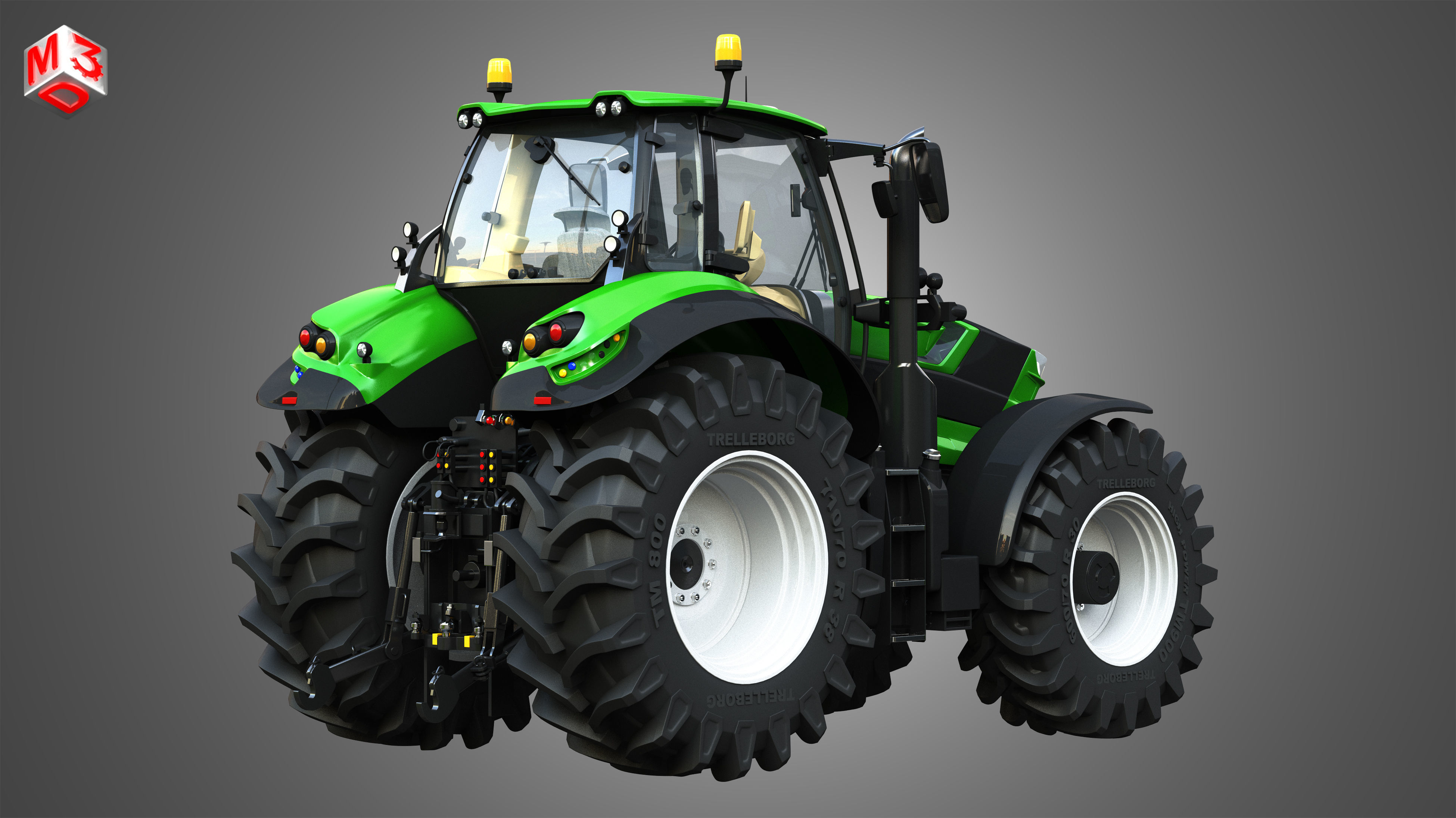 Tractors 4 in 1 3D model_8