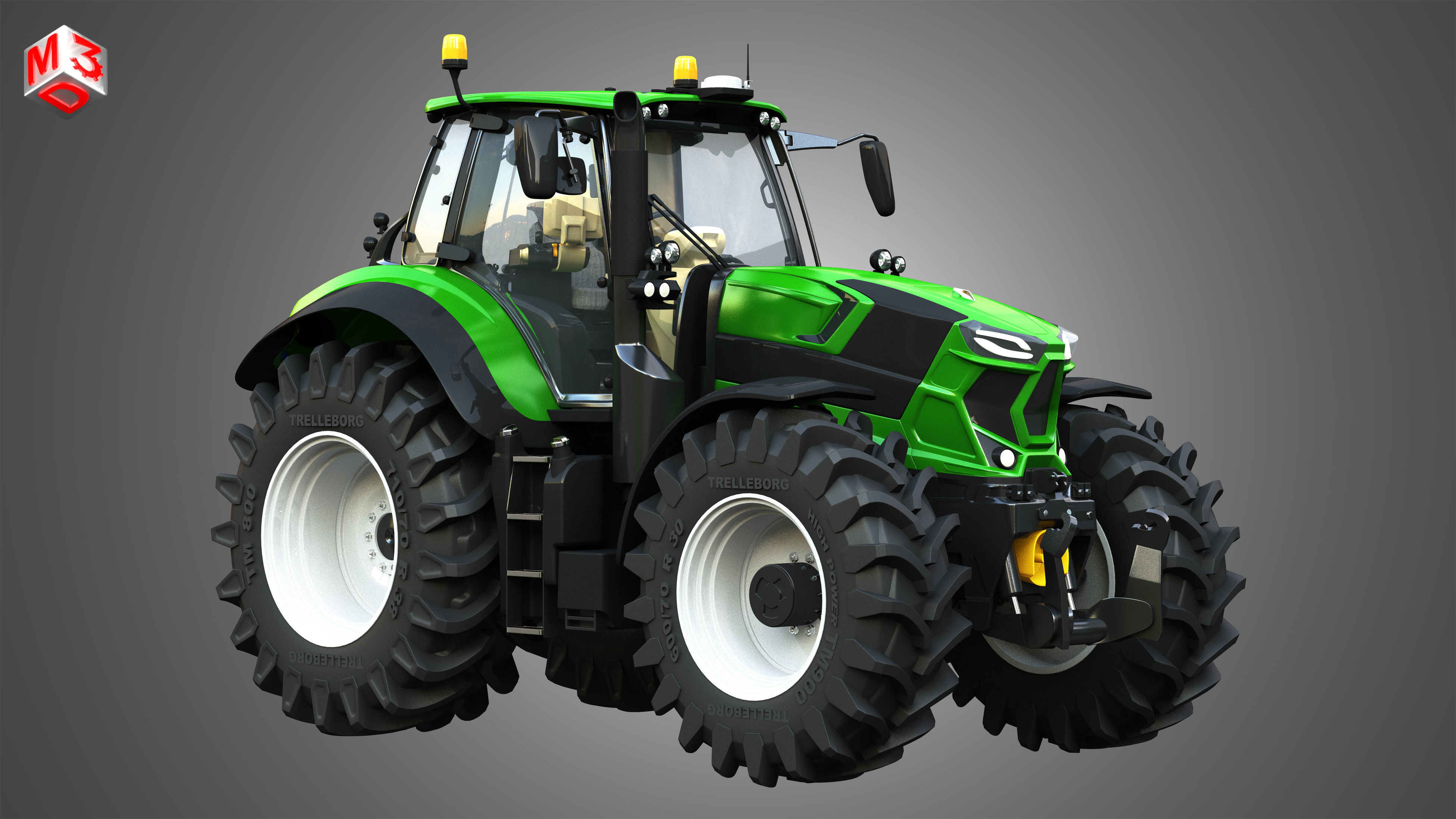 Tractors 4 in 1 3D model_12