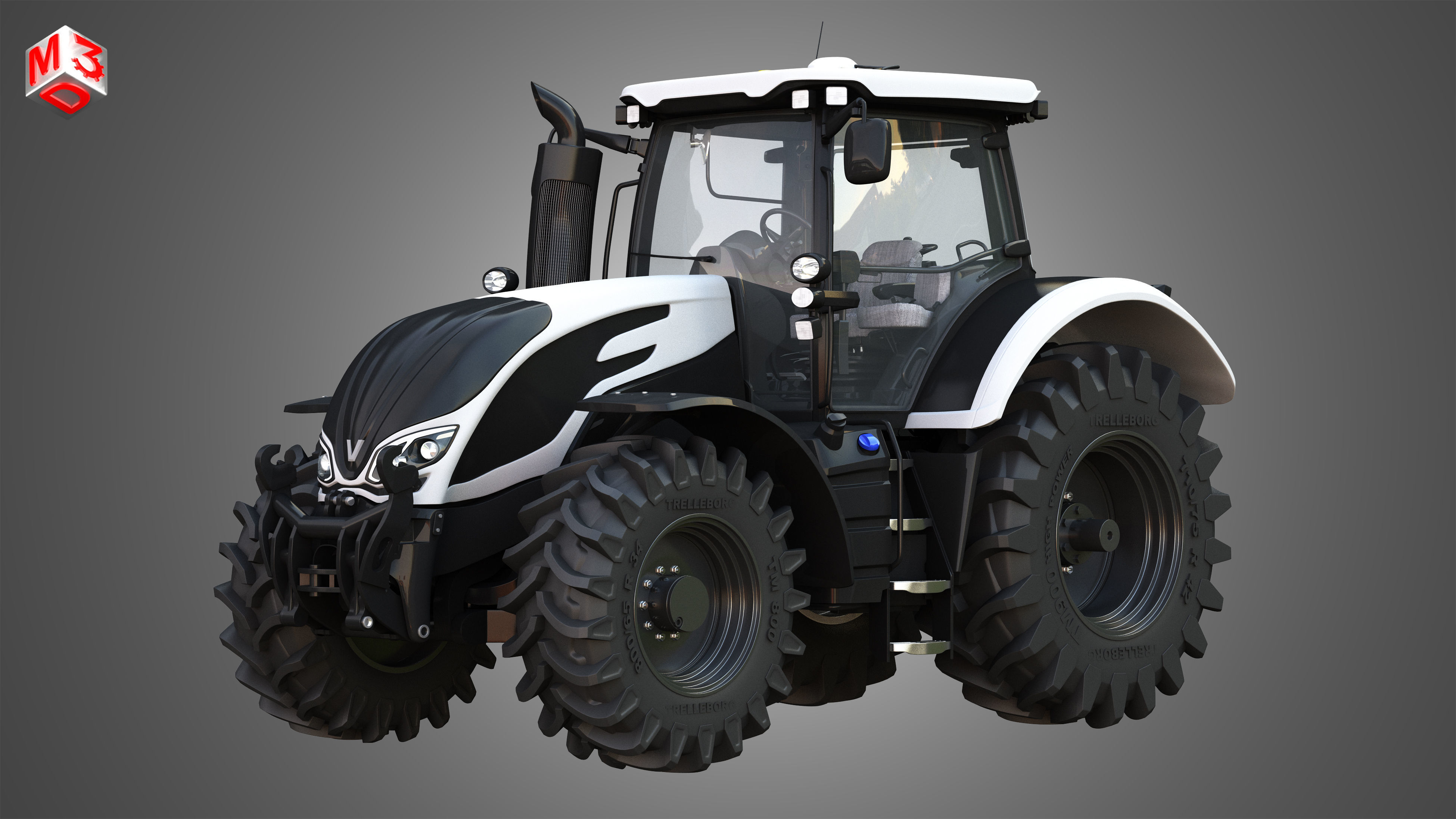 Tractors 4 in 1 3D model_2