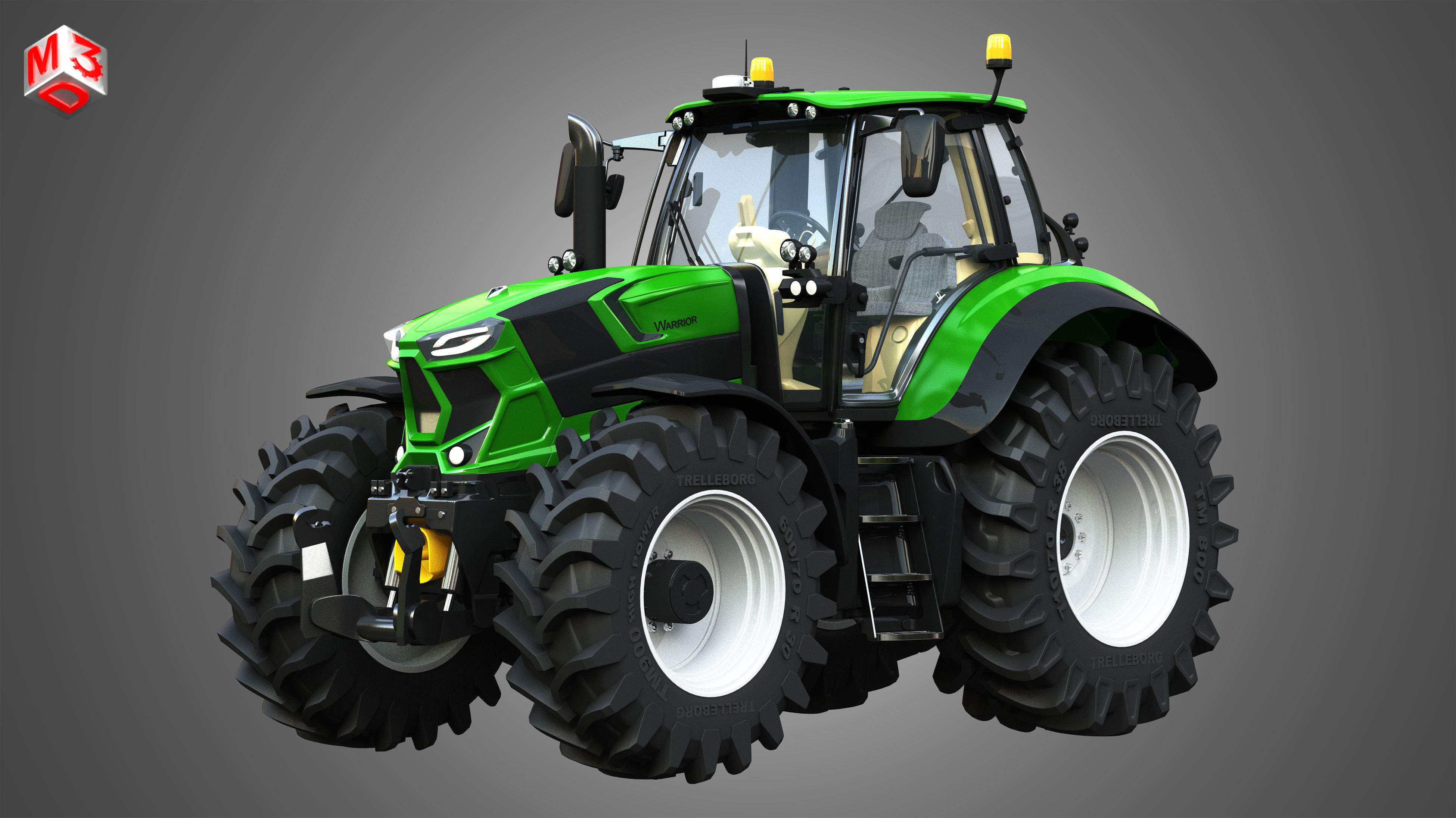 Tractors 4 in 1 3D model_4