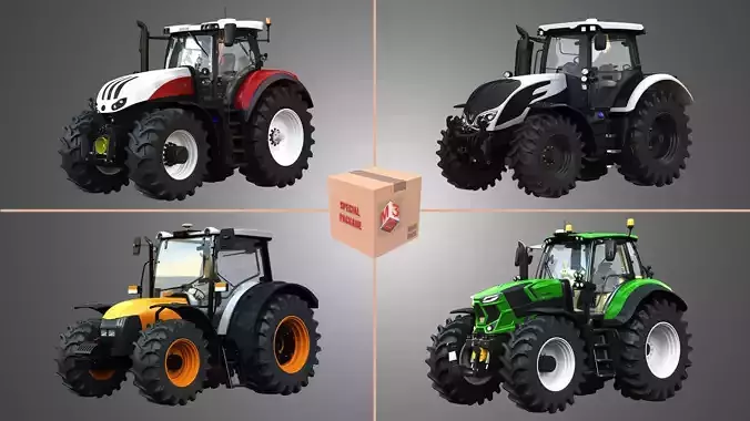 Tractors 4 in 1 3D model